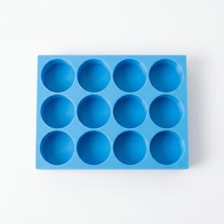 Organizér na vialky 25 mm - 3×4, 12 pozic – pohled shora na rozložení pozic 3D tištěného organizéru.