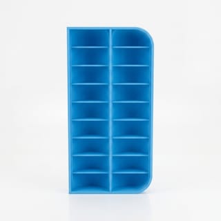 Organizér na cívky třídy M - 16 cívek – pohled shora na rozložení pozic 3D tištěného produktu.