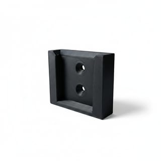 Držák baterie Parkside z 3D tisku v černé barvě, detail textury materiálu.