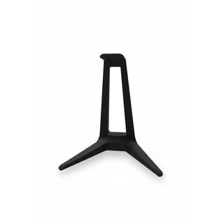 Minimalistický stojan na sluchátka Ascent, černý z předního úhlu pohledu.